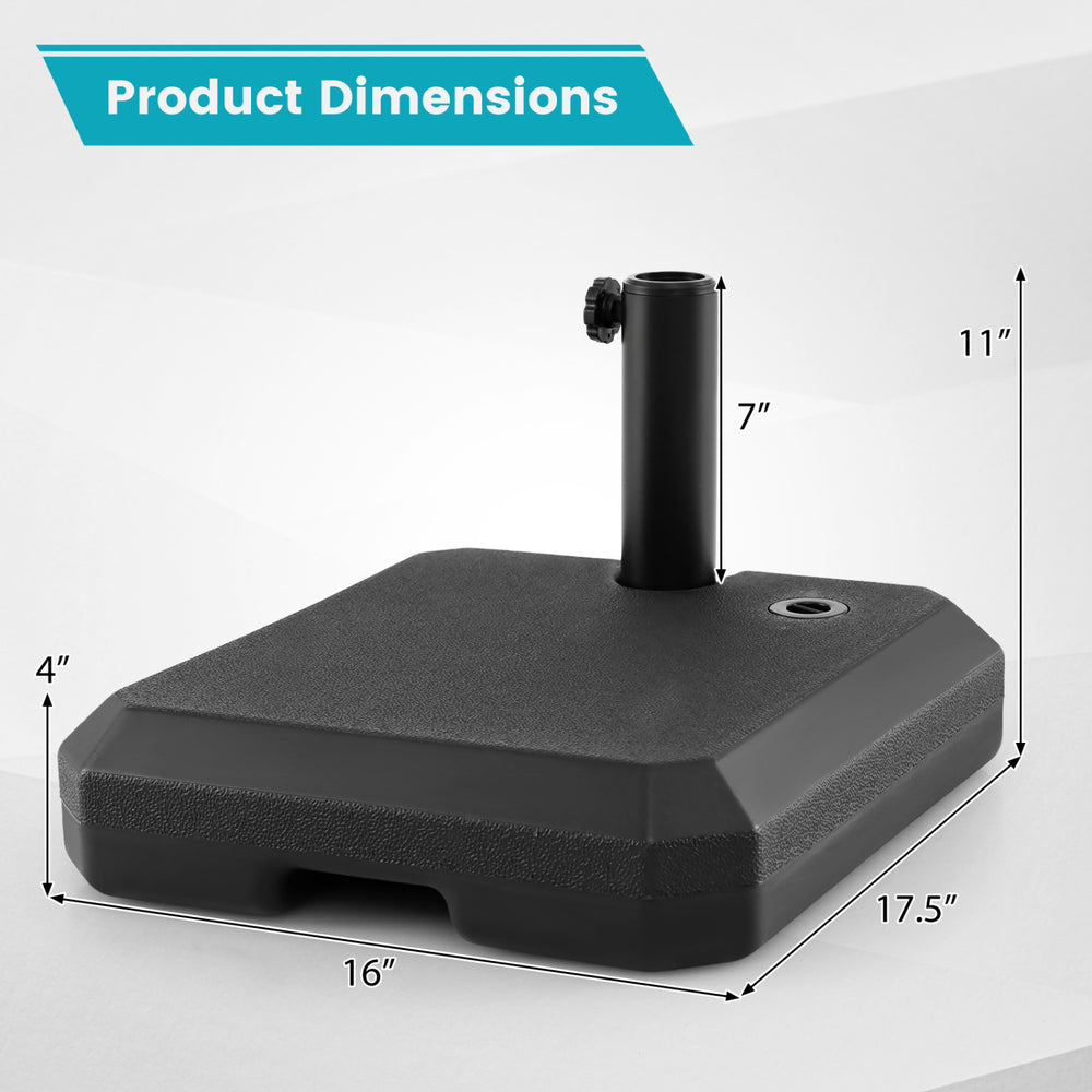 Umbrella Base for Half Patio Umbrellas 48.5 lbs Water & Sand Fillable Umbrella Stand