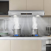 35.5/29.5 Inch Under Cabinet Range Hood 900 CFM Kitchen Vent with 4 Fan Speed-35.5 Inch - Gallery View 1 of 10