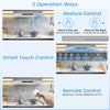 Under cabinet range hood with gesture, touch, and remote control; 900 CFM airflow and 4 fan speeds for efficient.
