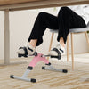 Under desk exercise bike pedal exerciser in pink, featuring adjustable resistance and LCD display for legs and arms.