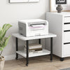 Under Desk Printer Stand with 360° Swivel Casters-White - Gallery View 1 of 10
