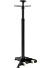 Underhoist support stand in black with adjustable height, 0.75 ton capacity, and triangular base for stability.