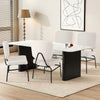 Upholstered Sherpa accent chair in beige with ergonomic design and adjustable foot pads for cozy seating in any space.