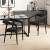Upholstered Armchairs Set of 2 with Cozy Backrest and Padded Seat Cushion-Black - Gallery View 1 of 8
