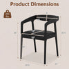 Upholstered armchair dimensions with cozy backrest and padded seat cushion, black, supports up to 265 lbs.