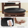 Soft cushioned seat of a 25.5-inch upholstered bar stool with easy-to-clean PVC cover and elastic sponge filling.