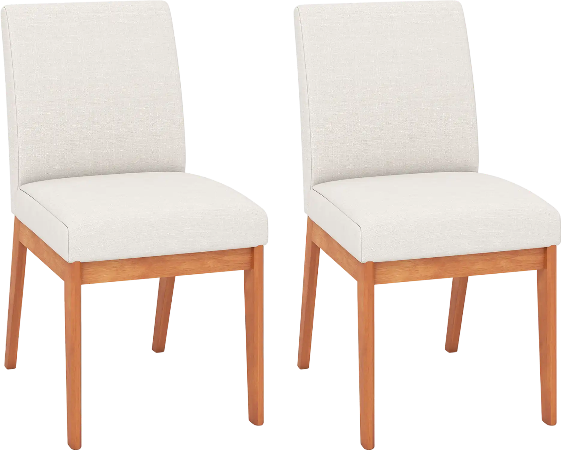 Costway Upholstered Dining Chairs Set of 2 Armless Side Kitchen Chairs Rubber Wood Legs 31238243 New