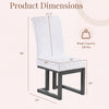 Upholstered dining chair with rubber wood legs, featuring a channel tufted design and soft-padded seat for comfort.