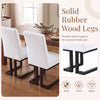 Upholstered dining chairs set of 4 with solid rubber wood legs and padded seats, perfect for modern dining rooms.
