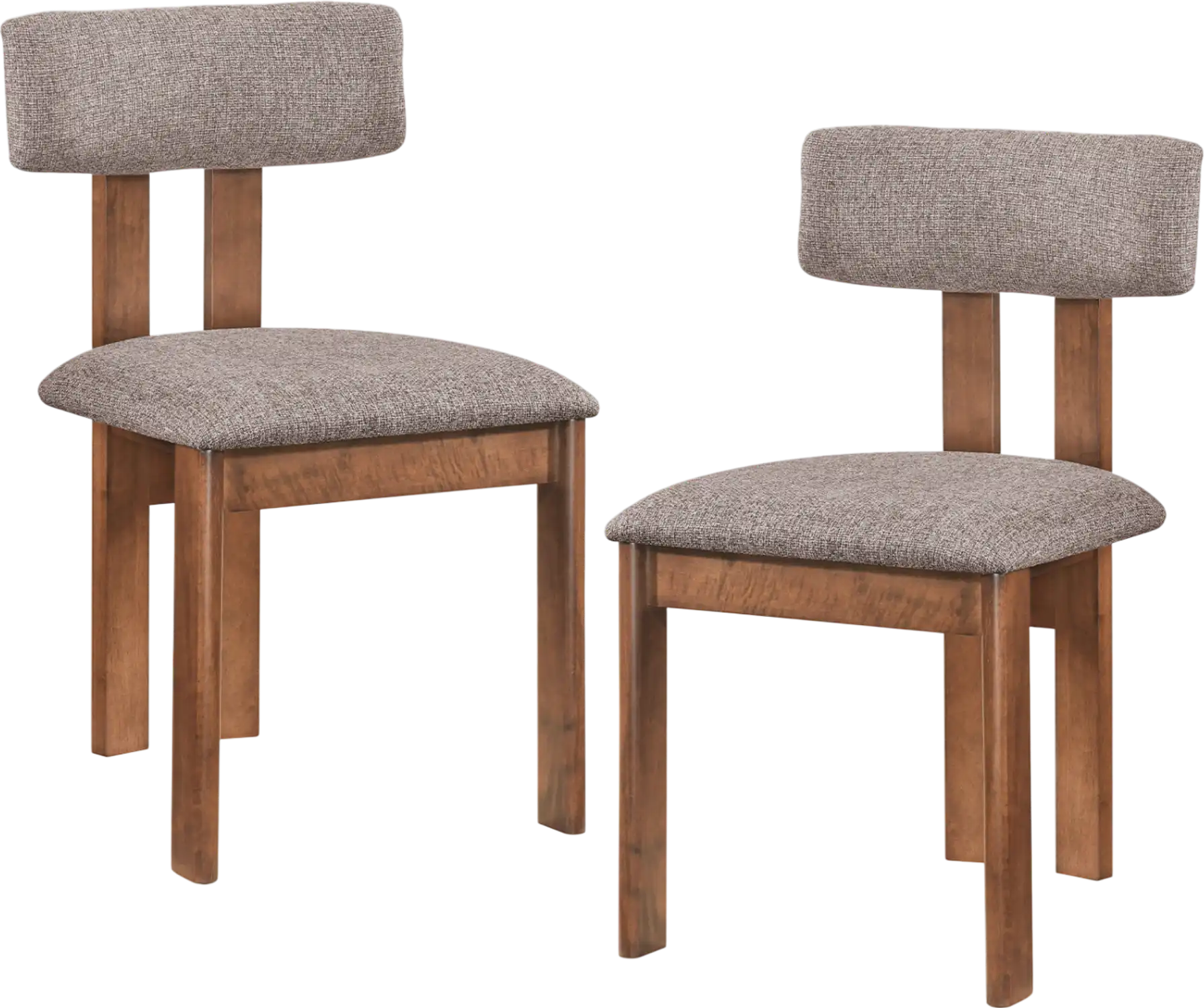 Costway Upholstered Rubber Wood Dining Chairs Set of 2 Curved Backrest 42113923 New
