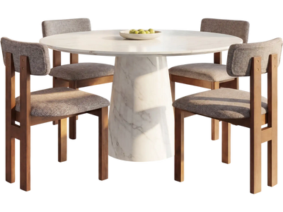 Costway Upholstered Rubber Wood Dining Chairs Set of 4 Curved Backrest Walnut 32435823 New
