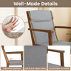 Upholstered wooden accent chair with ergonomic backrest, soft cushion, and comfortable armrests in gray for versatile.