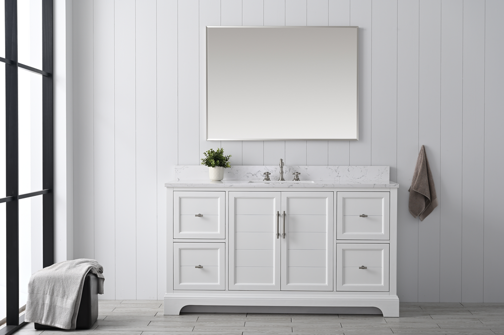 Vanity Art Vannes Laval 60" Bathroom Vanity Single Sink Ceramic VA5060-S New