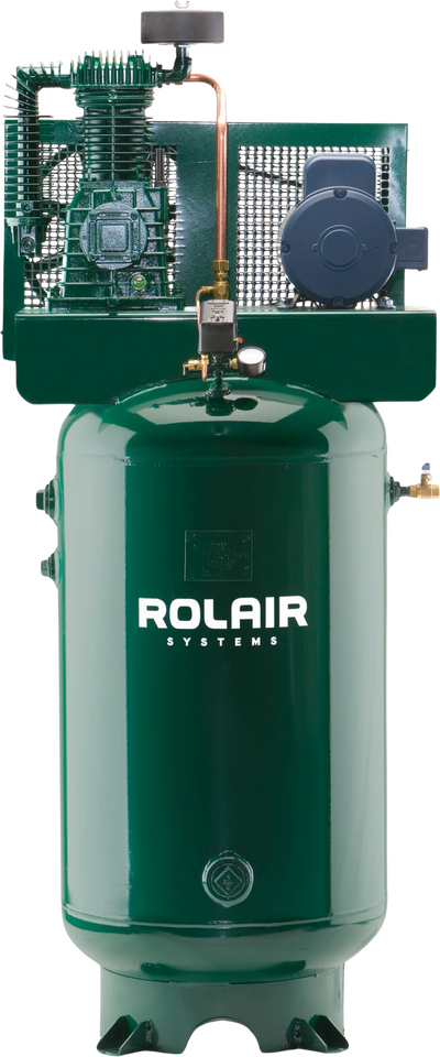 Rolair V5180K30 Air Compressor Electric 5 HP 80 gal. Two-Stage 208V or 230V 1-Phase with Magnetic Starter New