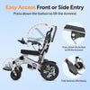 Vocic V53 Folding Electric Wheelchair Lightweight Dual Motor 250W 9.3 Mile Range New