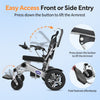 Vocic V62 Folding Electric Wheelchair Airline-Approved 12.5-Mile Range 24V 3.7 MPH New