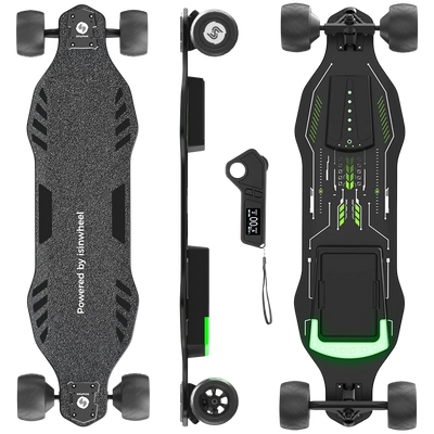 isinwheel V8 Electric Skateboard with 600W Dual Motors 185Wh 37V 5Ah Battery 28 MPH 12 Mile Range New