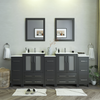 Vanity Art Brescia 84" Bathroom Vanity Double Sink Combo Set with Ceramic Tops and Mirrors VA3024 New