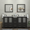 Vanity Art Brescia 72" Bathroom Vanity Double Sink Set with Ceramic Top and Mirror VA3030 New