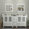 Vanity Art Brescia 72" Bathroom Vanity Double Sink Set with Ceramic Top and Mirror VA3030 New