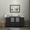 Vanity Art Brescia 60" Bathroom Vanity Single Sink Set with Ceramic Top and Mirror VA3036 New