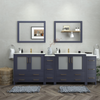 Vanity Art Brescia 96" Bathroom Vanity Double Sink Set with Ceramic Top and Mirror VA3036 New