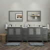 Vanity Art Brescia 96" Bathroom Vanity Double Sink Set with Ceramic Top and Mirror VA3036 New