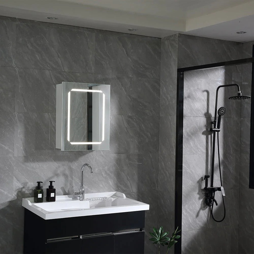 Vanity Art VA31 Bathroom Wall Mirror Medicine Cabinet 25" x 20" LED Lighted with Rock Switch New