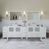 Vanity Art Ravenna 108" Bathroom Vanity Double Sink Combo Set with Marble Top and Mirror VA3136 New