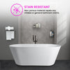 Vanity Art Lapopie 65" Bathtub Free-Standing Center Drain Slotted Overflow Resin Stone Matte White VA6912-ML New