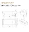 Vanity Art Bretagne 67" Bathtub Free-Standing Slotted Overflow Resin Stone Matte White VA6914-ML New