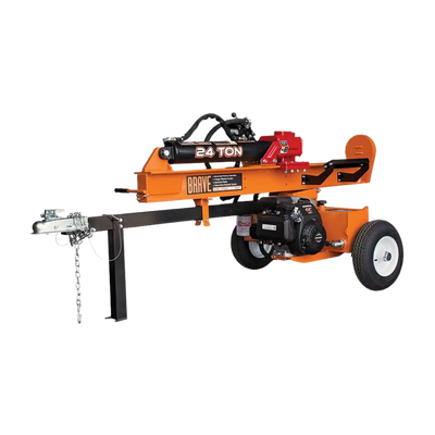 Brave Tow Behind Log Splitter 24-Ton Vertical/Horizontal Portable Gas with Honda GC160 Engine 160cc VH1724GC New