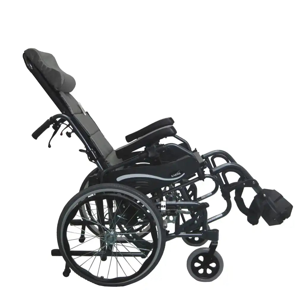 Karman VIP-515 Tilt-in-Space Wheelchair Foldable Reclining Aluminum Frame New