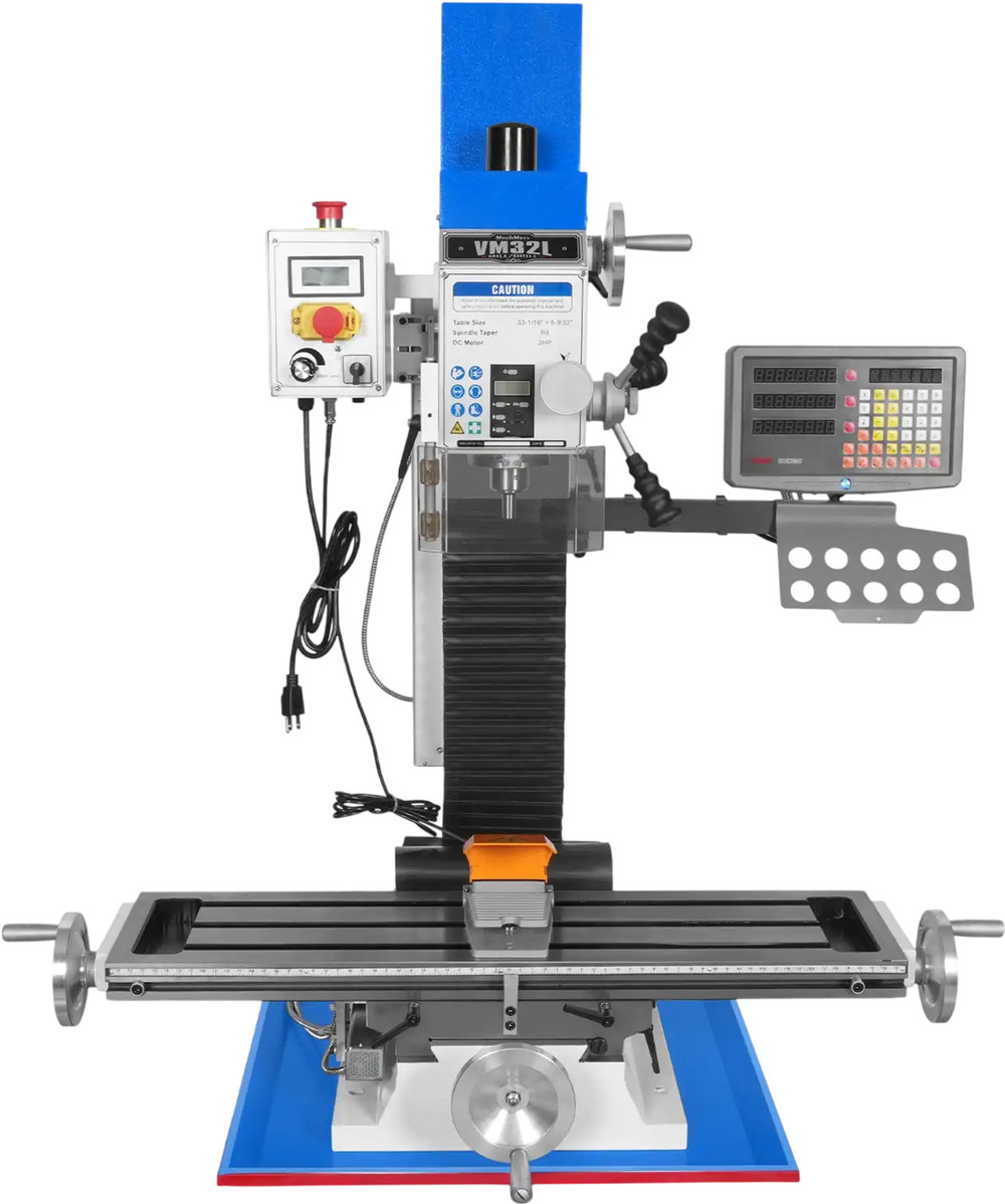 8-1/4"x33'' Industrial Benchtop Mill Drill Machine with DRO, Variable Speed, Brushless Motor, R8 Spindle, 2 HP, 110V, Compact Milling Drilling Tool for Garage Shop, DIY Metalworking without Stand VM32LD