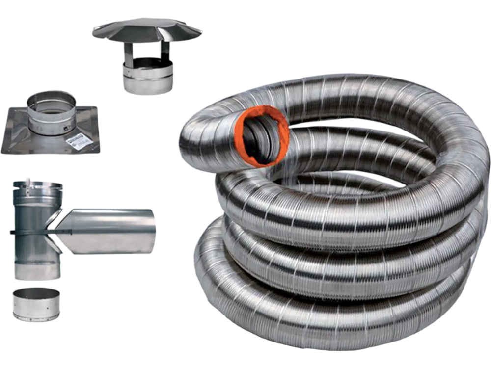 5"Ø X 25' STAINLESS FLEX LINER KIT