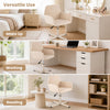 Beige vanity chair with back features 360° swivel, adjustable height, and ergonomic design for versatile use in any space.