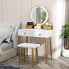 Vanity Table Set with Mirror-White - Gallery View 1 of 10