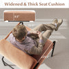 Widened velvet seat cushion and cylindrical backrest of the brown accent chair, ideal for living room comfort.