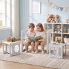 Versatile Kids Table and Chairs Set for Toddlers Ages 1-5-Gray - Gallery View 1 of 11