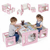 Versatile Kids Table and Chairs Set for Toddlers Ages 1-5-Pink - Gallery View 1 of 1