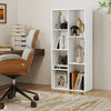 Vertical or Horizontal Freestanding Bookshelf with 7 Compartments-White - Gallery View 1 of 9