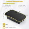 Vibration plate exercise machine in black with LED display, 10 speed levels, and anti-slip design for effective.