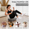 Vibration plate exercise machine in gray with remote control, featuring 10 speed levels for home gym workouts.