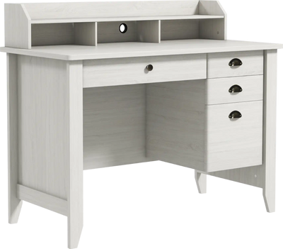 Costway Vintage Computer Desk with Storage Shelves and 4 Drawers 85976123 New