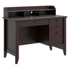 Costway Vintage Computer Desk with Storage Shelves and 4 Drawers 85976123 New