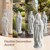Virgin Mary statue 29.5 inches tall, gray magnesium oxide, ideal for garden or patio decoration with serene details.
