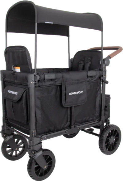 WonderFold Baby W2 Luxe Pro Stroller Wagon Multi-Function Folding Double Wagon with Removable Canopy and Seats New
