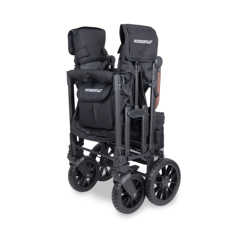 WonderFold Baby W2 Luxe Pro Stroller Wagon Multi-Function Folding Double Wagon with Removable Canopy and Seats New