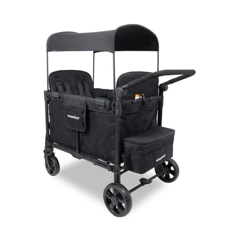 WonderFold W4 Elite Pro Stroller Wagon Push/Pull 4-Passenger Quad Stroller New