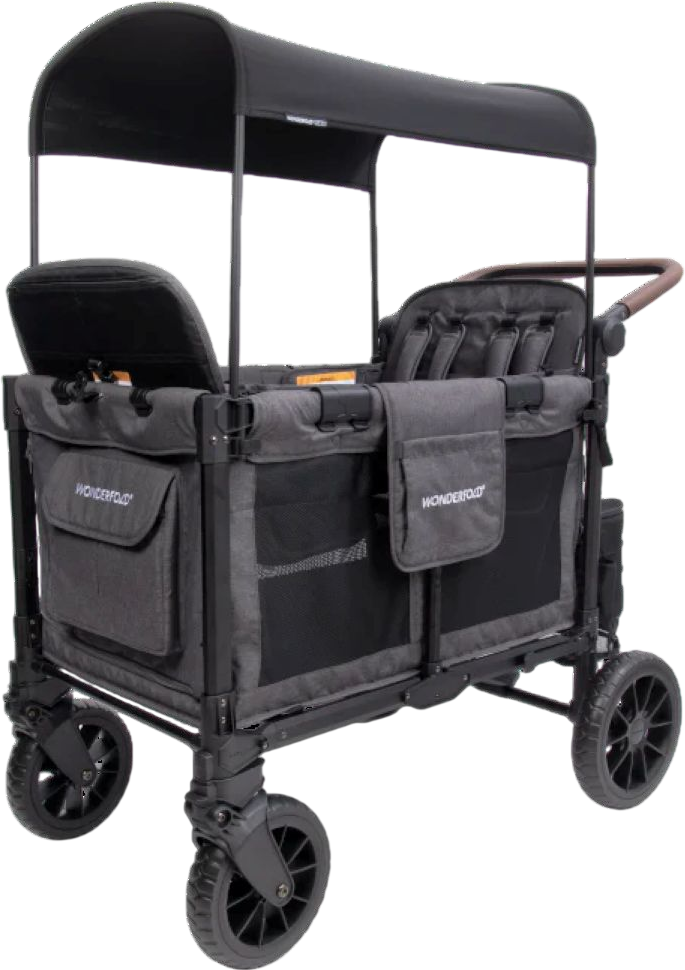 WonderFold W4 Luxe Pro Stroller Wagon Push/Pull 4-Passenger Quad Stroller New